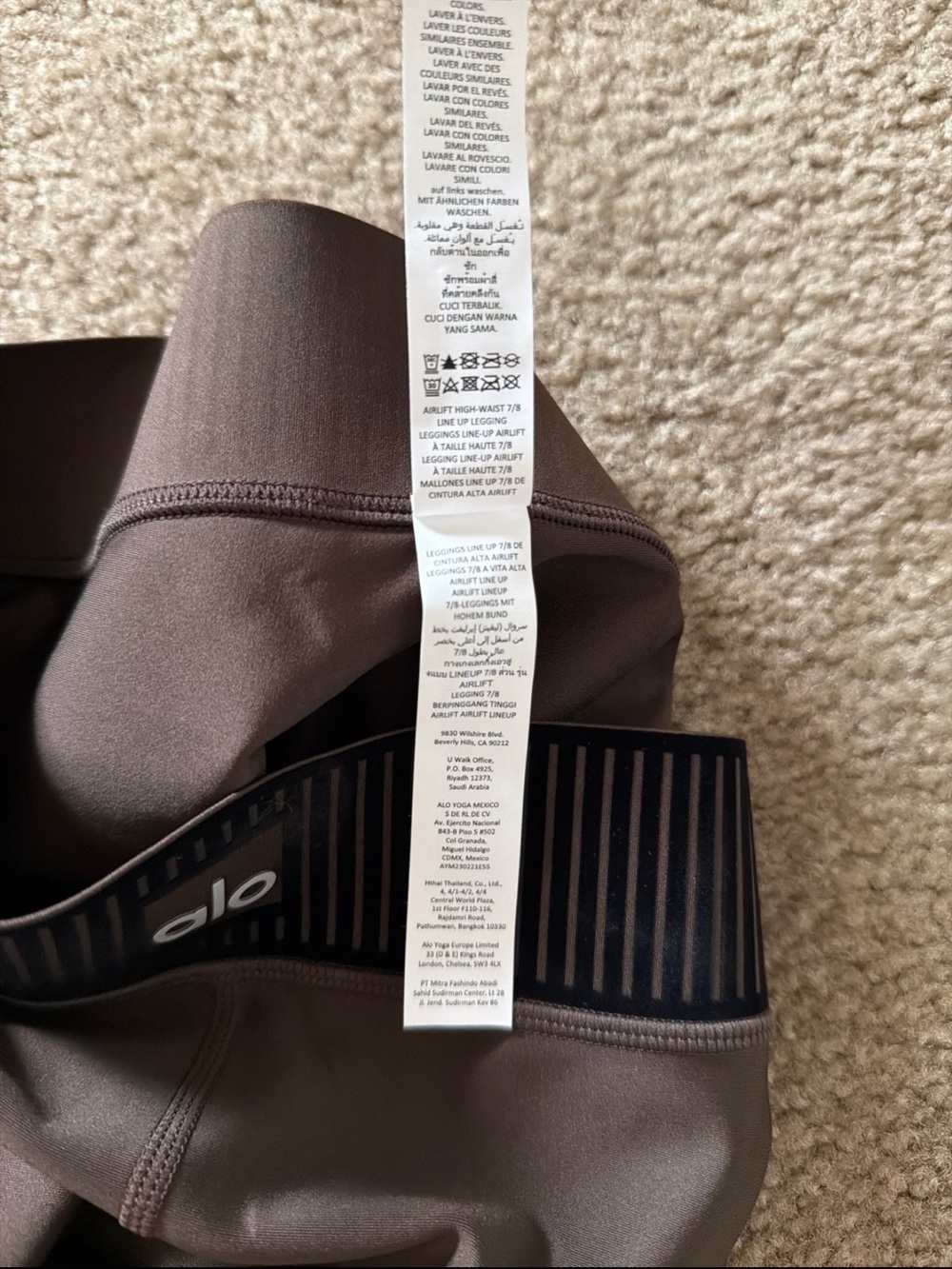 alo airlift high waist 7/8 line up Leggings Espresso Chestnut size XS - Picture 5 of 7